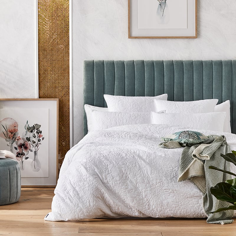 Selma White Quilted Quilt Cover Separates