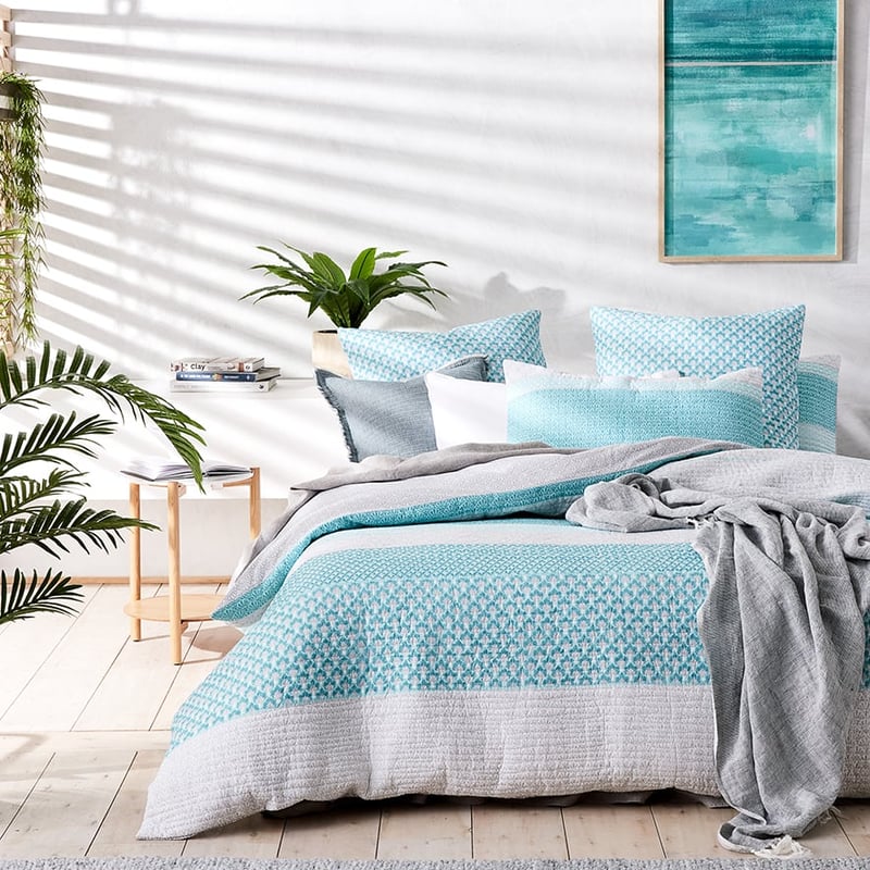 Malibu Blue Quilted Quilt Cover Separates