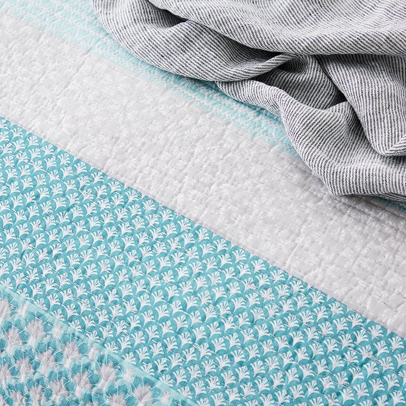 Malibu Blue Quilted Quilt Cover Separates