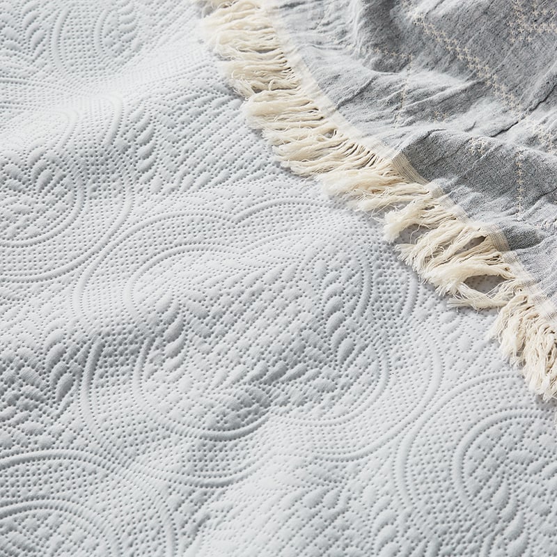 Quinn Silver Blue Quilted Quilt Cover Separates