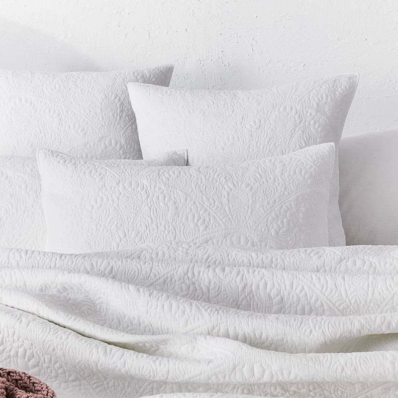 Avery White Quilted Quilt Cover Separates