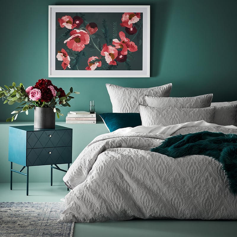 Ella Silver Quilted Quilt Cover Separates