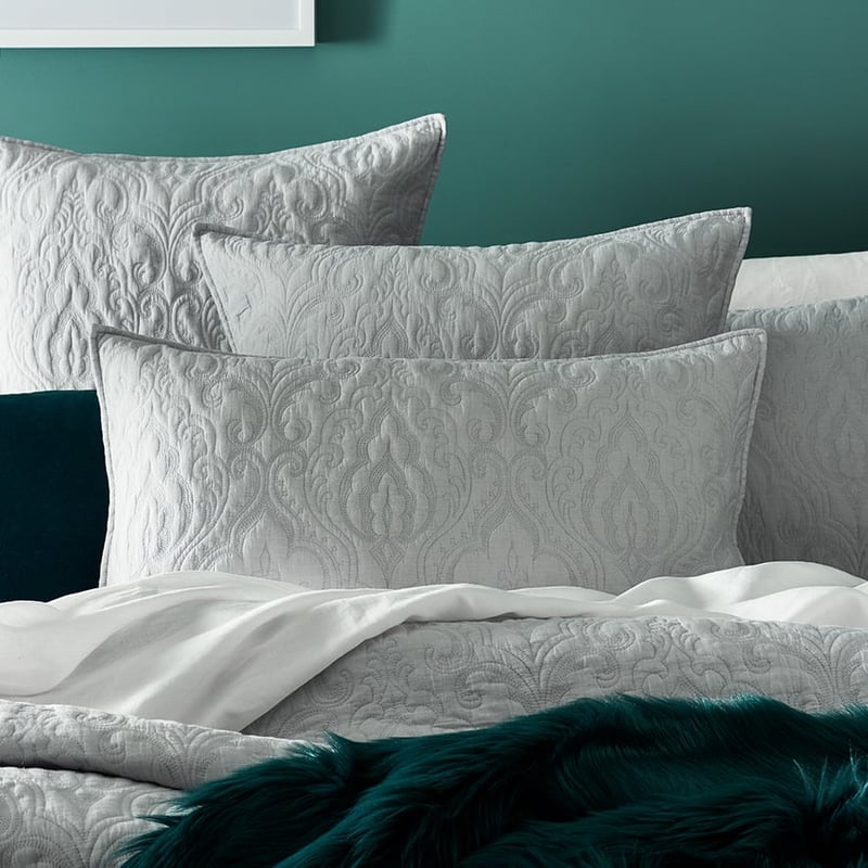 Ella Silver Quilted Quilt Cover Separates