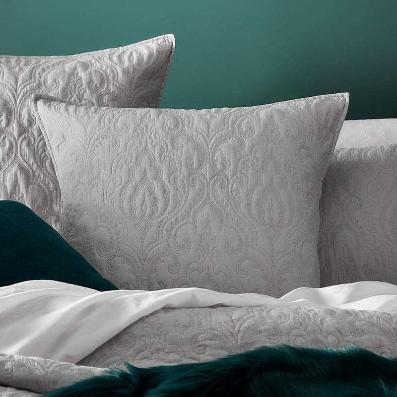 Ella Silver Quilted Quilt Cover Separates