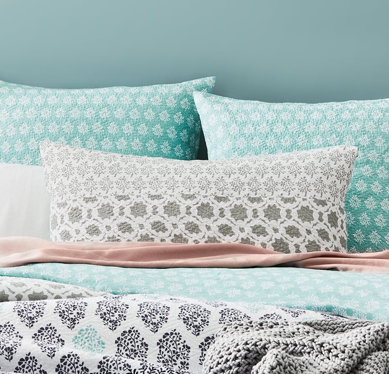 Azure Quilted Blue Quilt Cover Separates