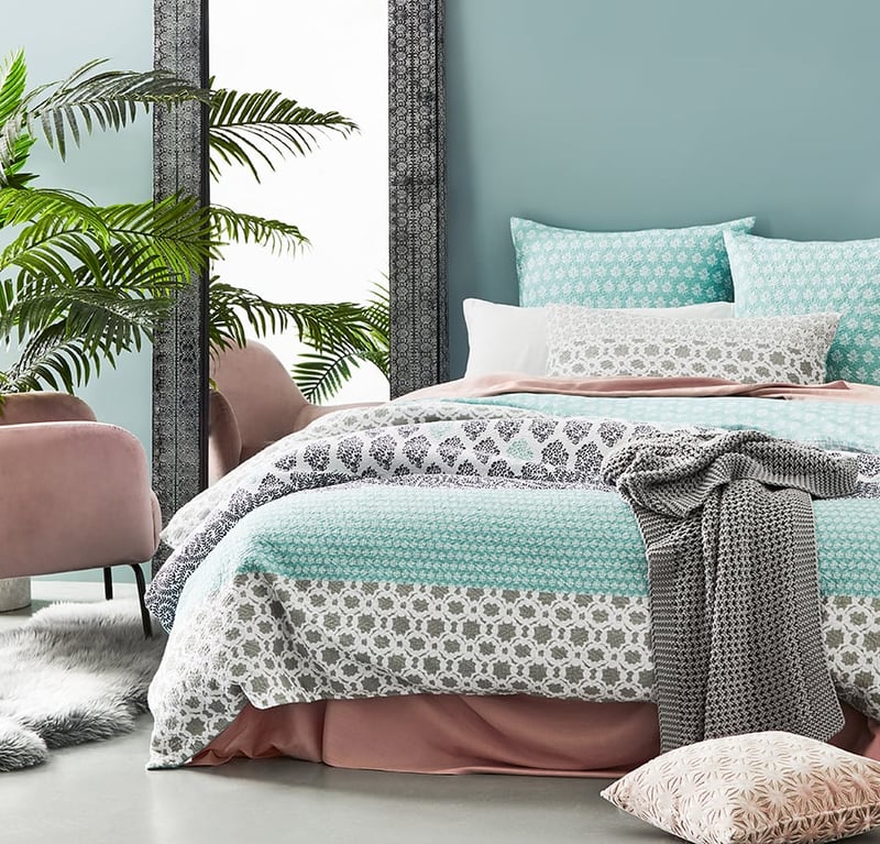 Azure Quilted Blue Quilt Cover Separates