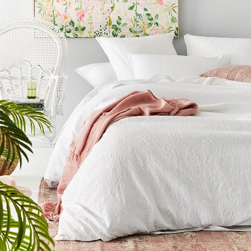 Java Matelasse White Quilt Cover Separates