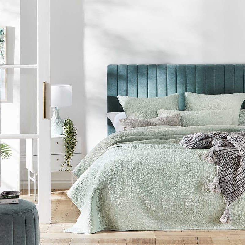 Chloe Glacier Quilted Coverlet Separates