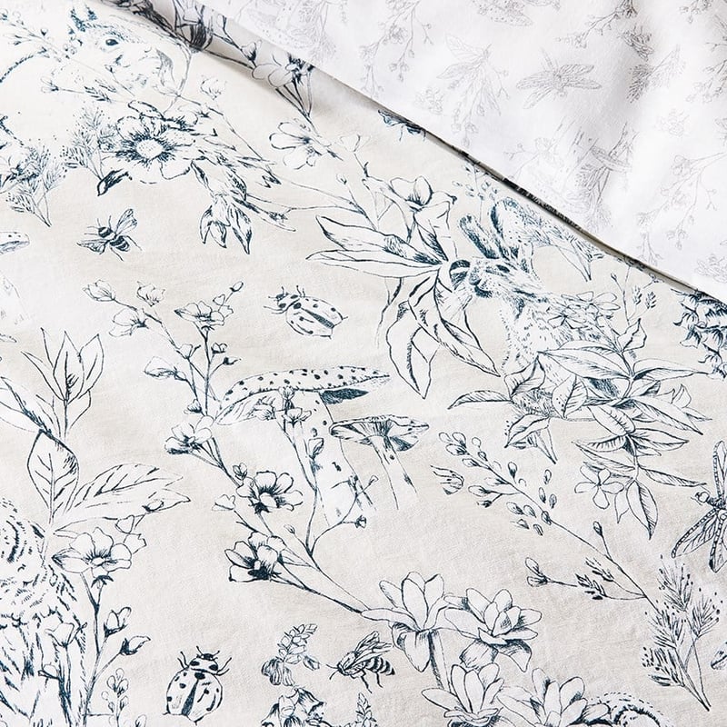 Woodland Steel Blue Quilt Cover Set + Separates