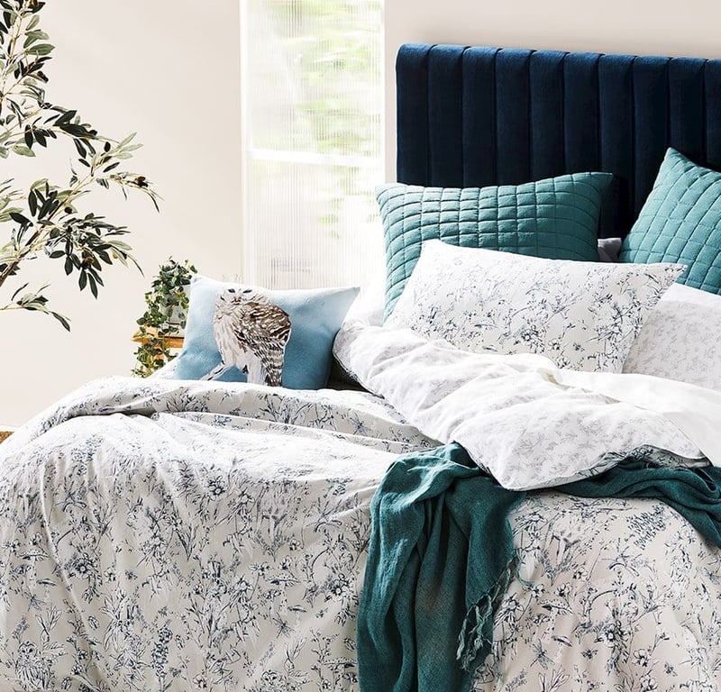 Woodland Steel Blue Quilt Cover Set + Separates
