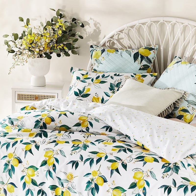 Citron Lemon Quilt Cover Set + Separates