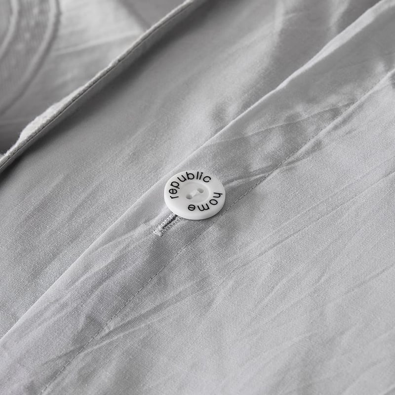 Amira Matelasse Silver Quilt Cover Separates