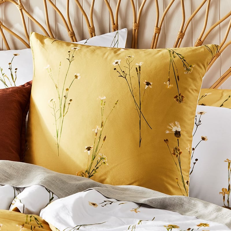 Whisper Printed Mustard Quilt Cover Set + Separates