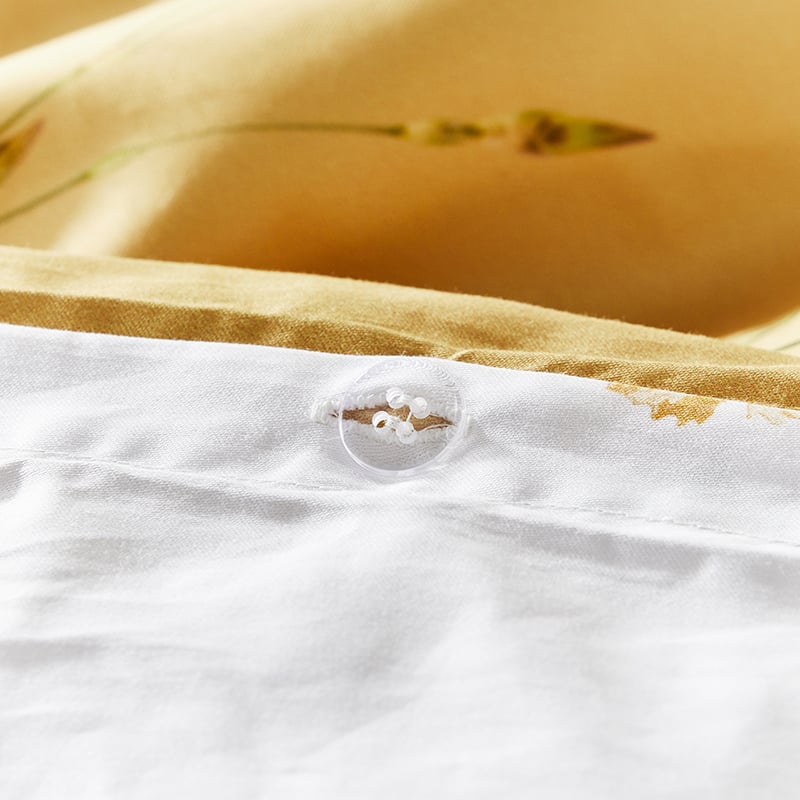 Whisper Printed Mustard Quilt Cover Set + Separates