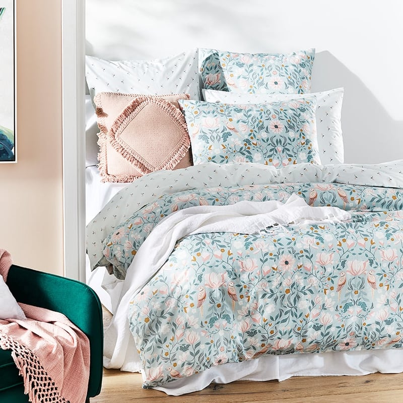Magnolia Garden Blue Mist Quilt Cover Set + Separates