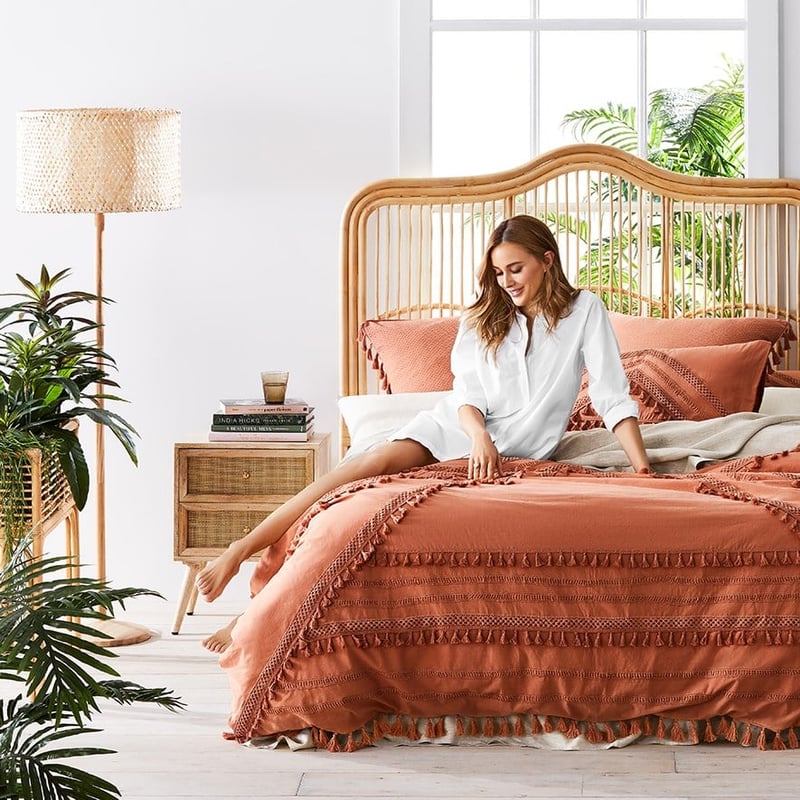 Rebecca Judd Loves Como Terracotta Quilt Cover Separates