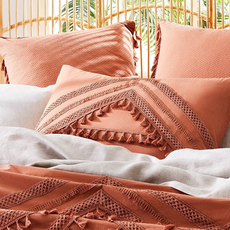 Rebecca Judd Loves Como Terracotta Quilt Cover Separates
