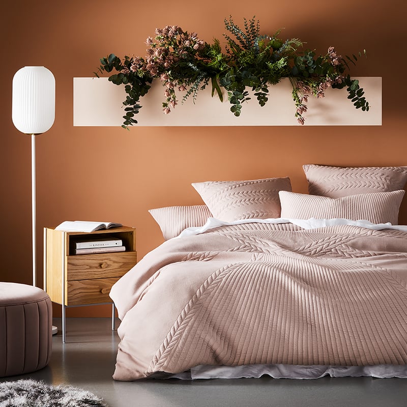 Rebecca Judd Loves Miller Jersey Rose Quartz Quilt Cover Separates