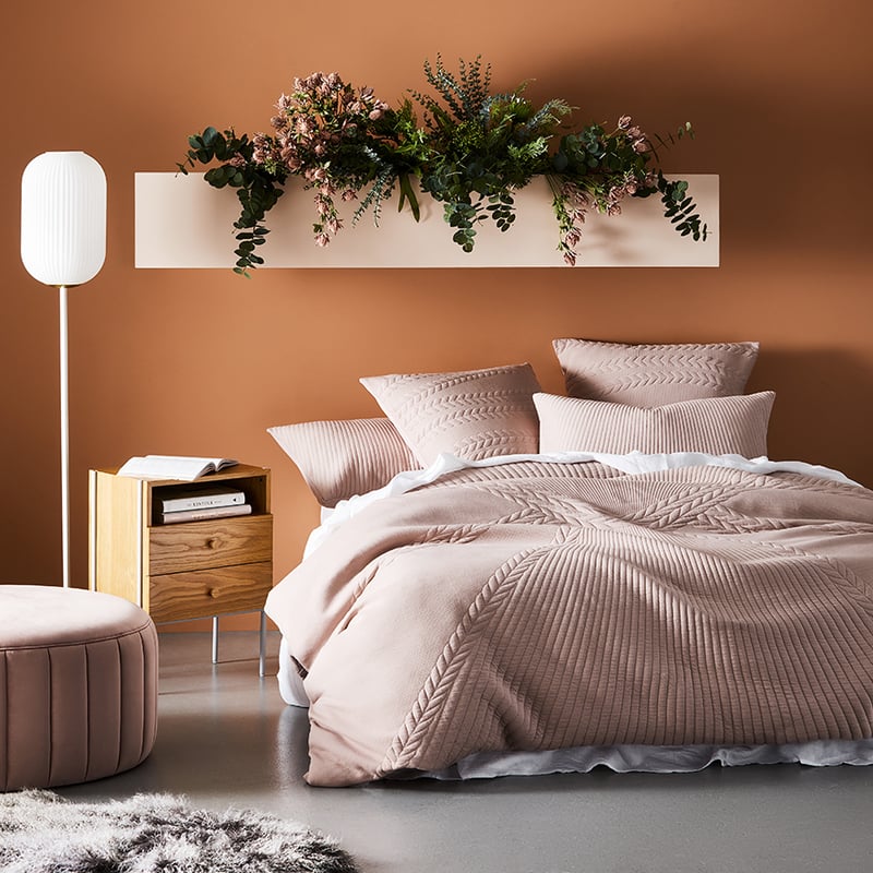 Rebecca Judd Loves Miller Jersey Rose Quartz Quilt Cover Separates