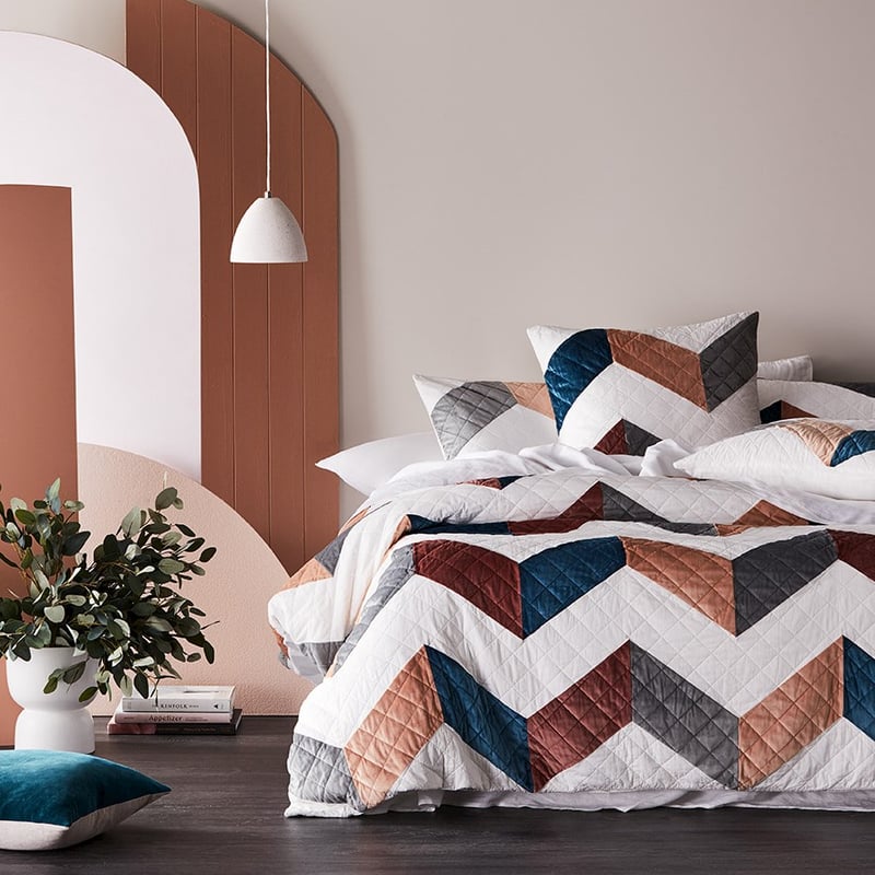 Rebecca Judd Loves Anais Velvet Multi Quilted Quilt Cover Separates