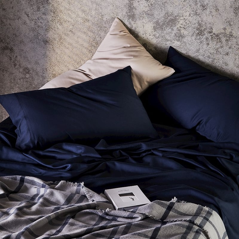 Organic Cotton Sateen Sheet Set Ink Sheet Set