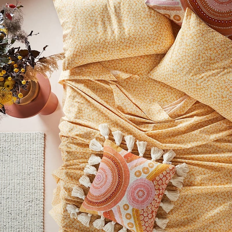 Miimi + Jiinda Ngayan Dreaming Mustard Sheet Set