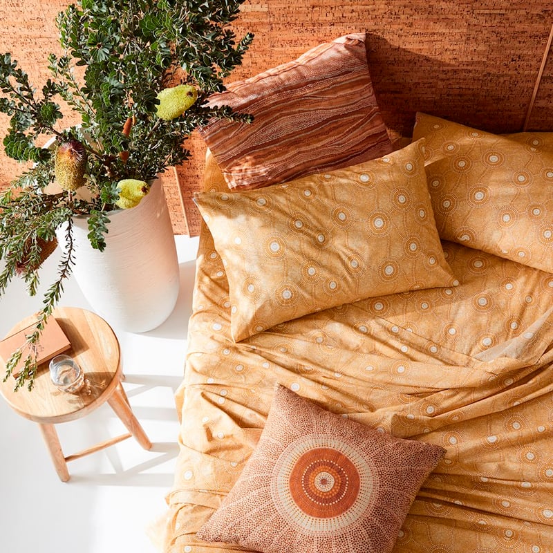 Brad Turner Bindim Sheet Set Ochre Sheet Set