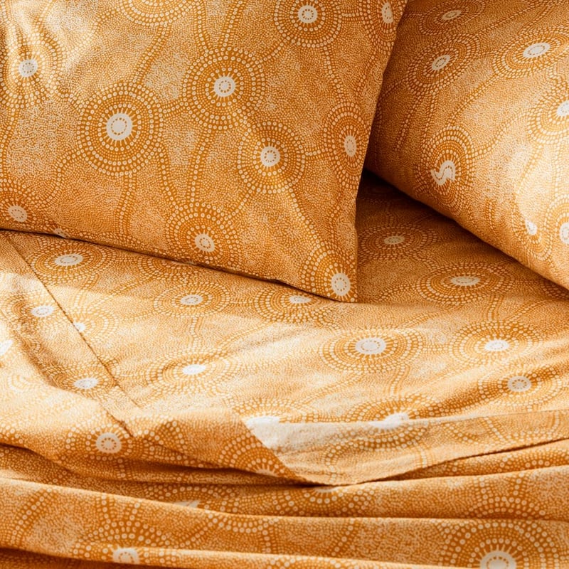 Brad Turner Bindim Sheet Set Ochre Sheet Set
