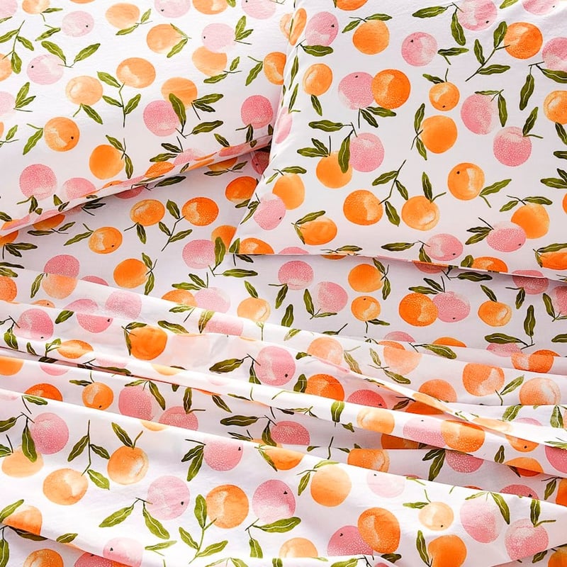 Printed Fruit Punch Orange Sheet Set