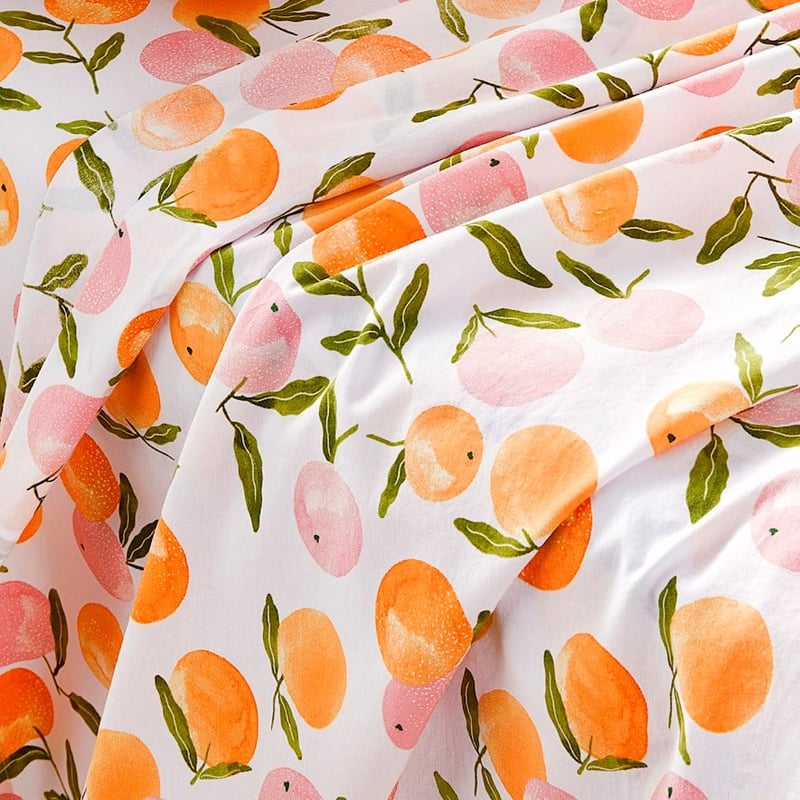 Printed Fruit Punch Orange Sheet Set