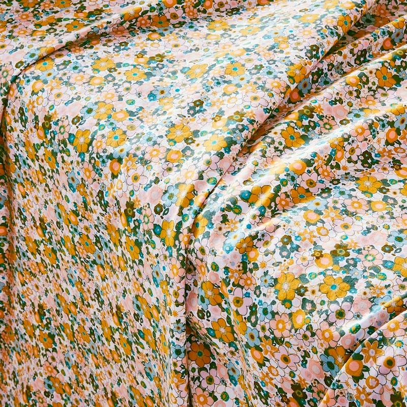 Printed Mustard Bloom Sheet Set