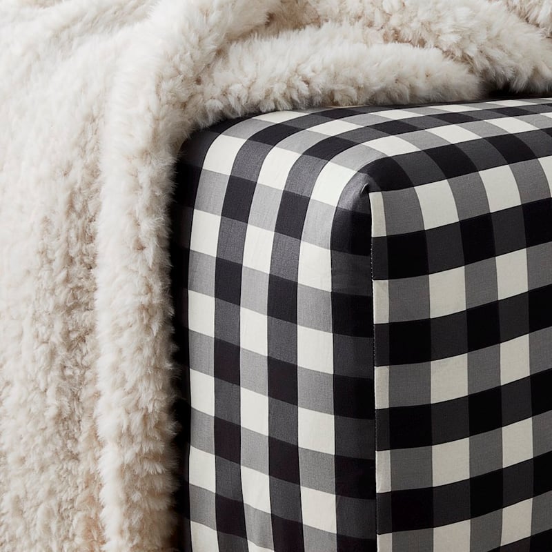 Printed Charcoal Gingham Sheet Set