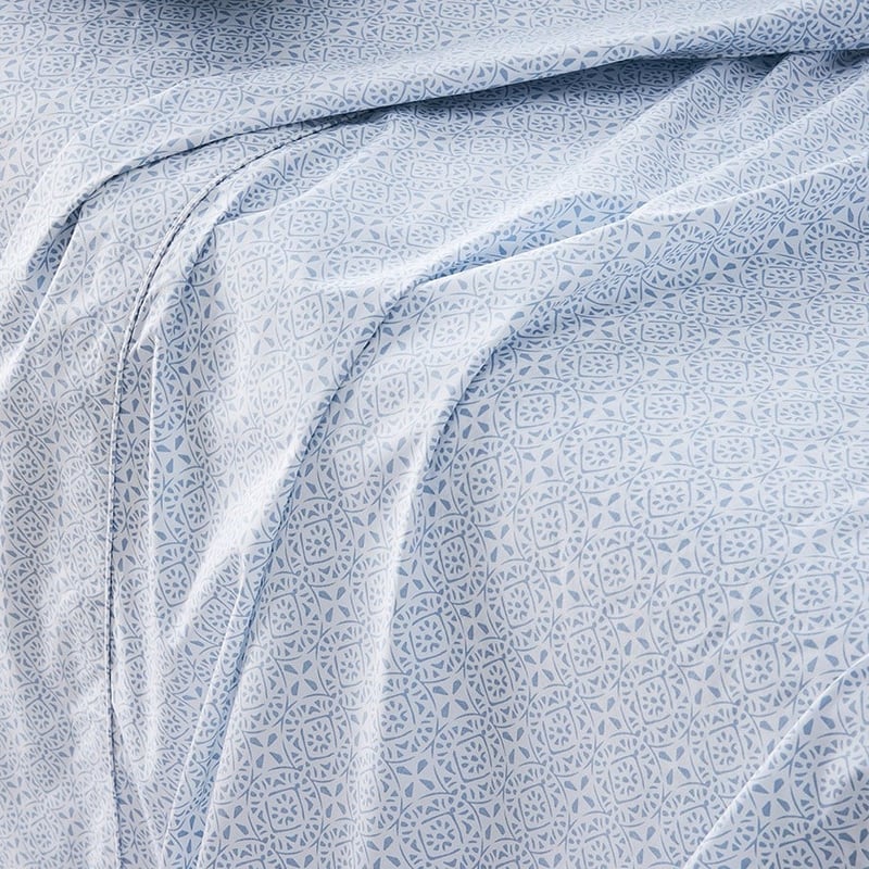 300TC Fresh Blue Tile Sheet Set