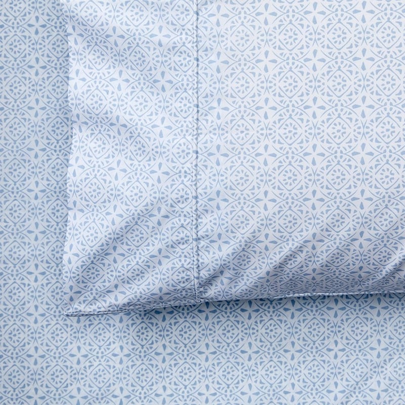 300TC Fresh Blue Tile Sheet Set