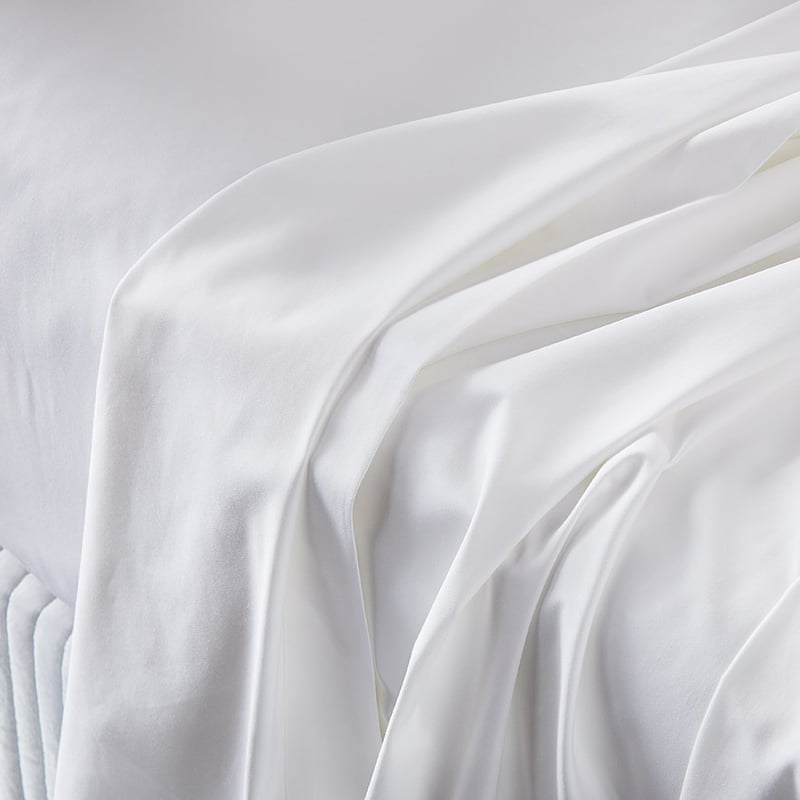 600TC Bamboo Cotton White Sheet Separates
