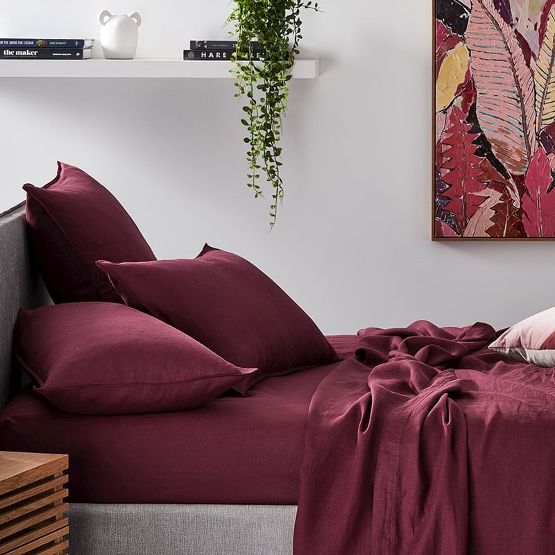 Vintage Washed Bordeaux Sheet Separates