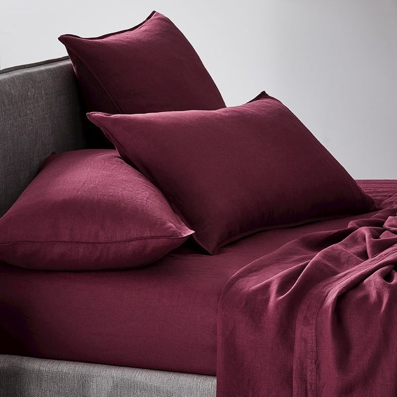Vintage Washed Bordeaux Sheet Separates