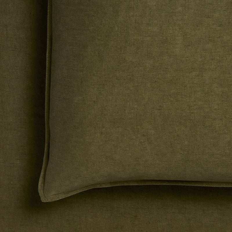 Vintage Washed Linen Moss Sheet Separates
