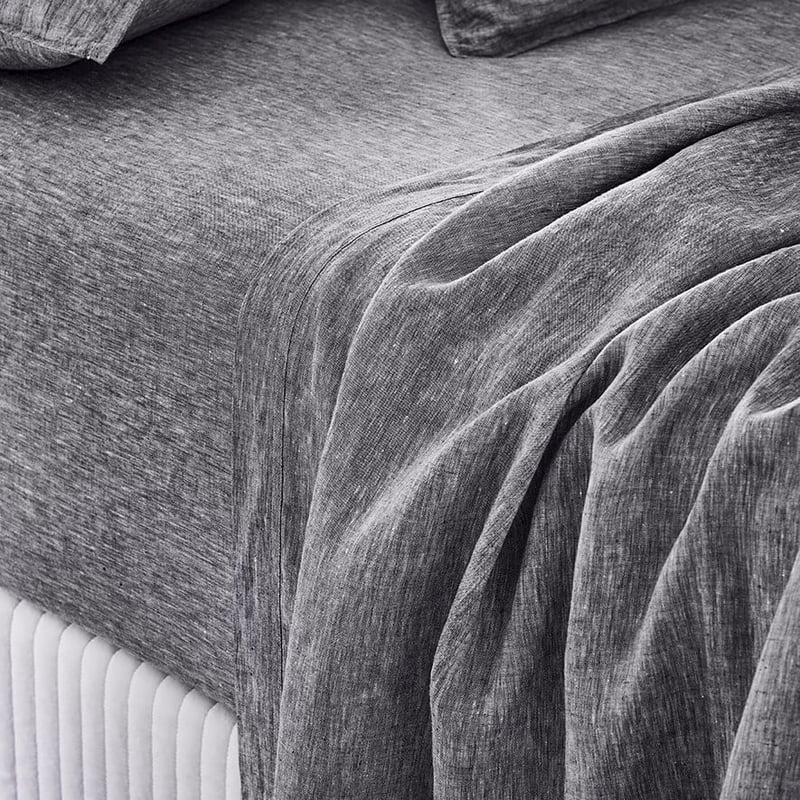 Vintage Washed Linen Indigo Sheet Separates