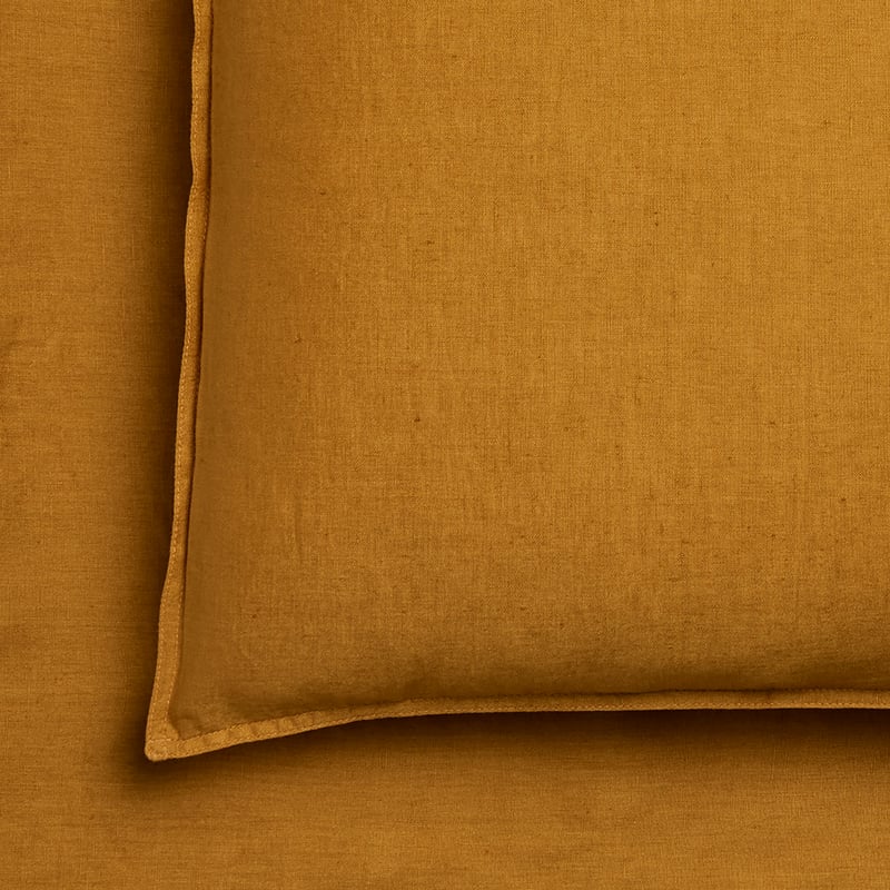 Vintage Washed Linen Sheet Separates in Spice