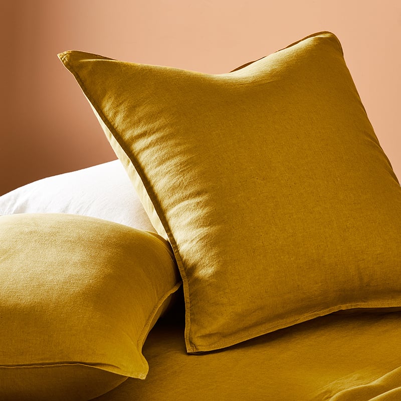 Vintage Washed Linen Sheet Separates in Spice