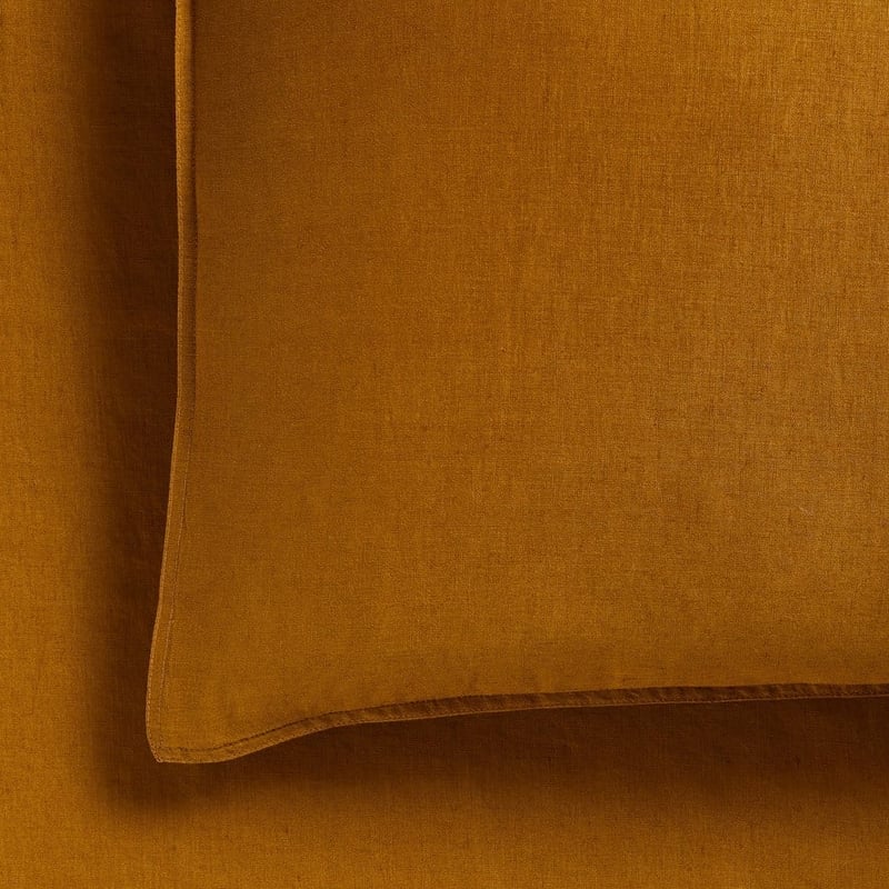 Vintage Washed Linen Dijon Sheet Separates