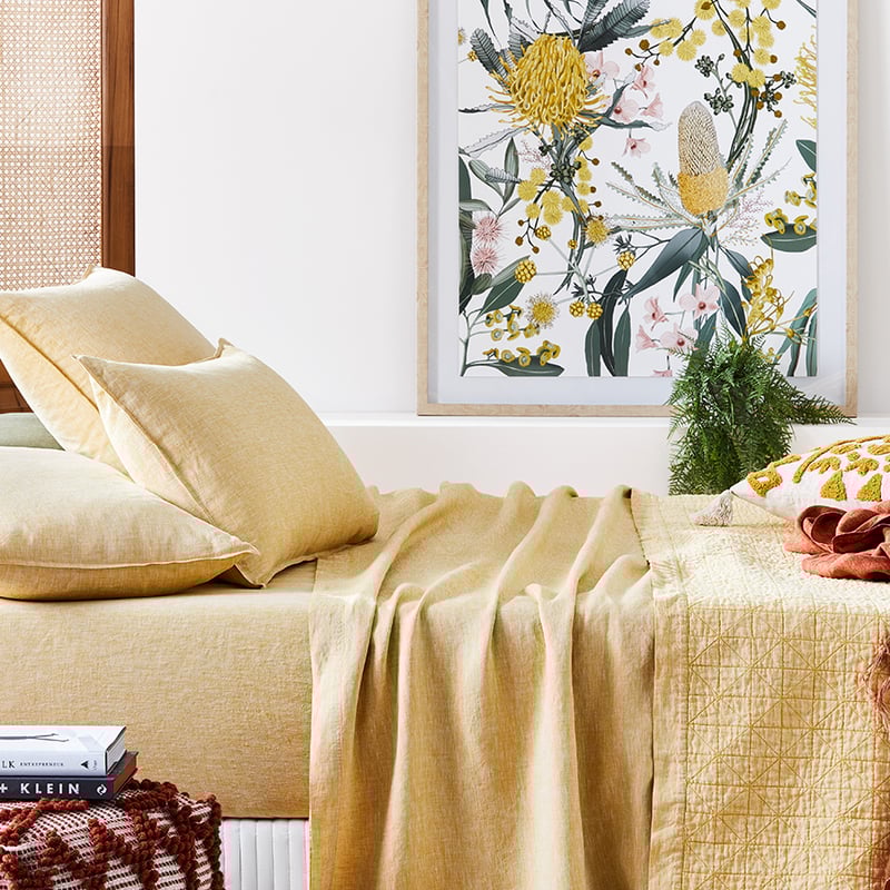 Vintage Washed Linen Sorbet Sheet Separates