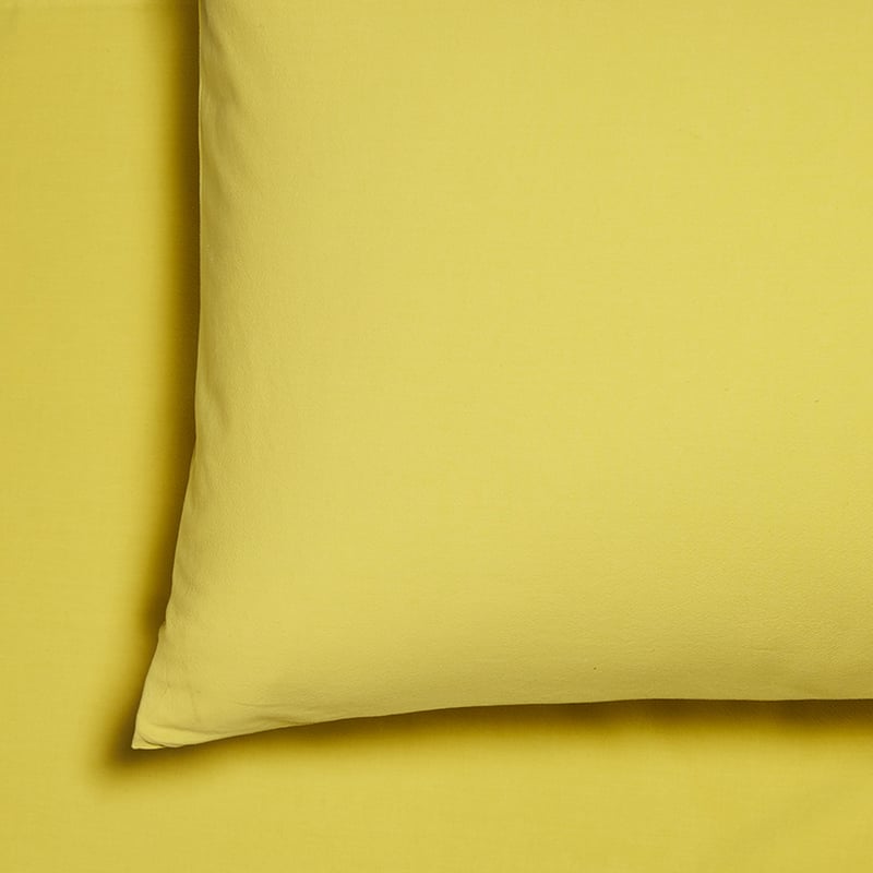 Stonewashed Cotton Sheet Separates Lemon