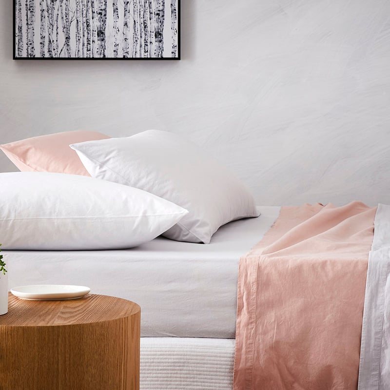 Stonewashed Cotton Dusty Pink Sheet Separates