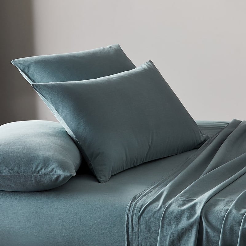 Stonewashed Cotton Sage Sheet Separates