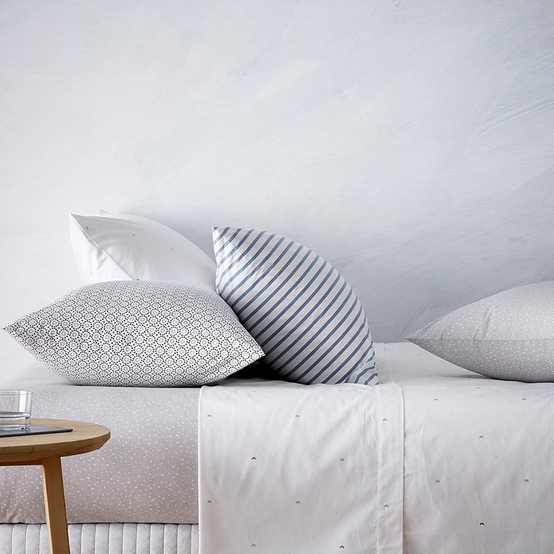 Perfect Percale Winterland Stripe Blue Sheet Set
