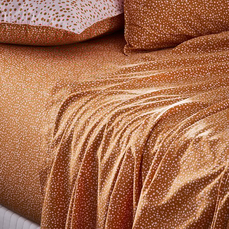 Stonewashed Printed Cotton Desert Spot Sheet Separates