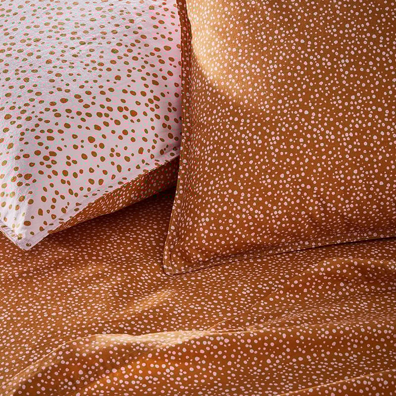 Stonewashed Printed Cotton Desert Spot Sheet Separates