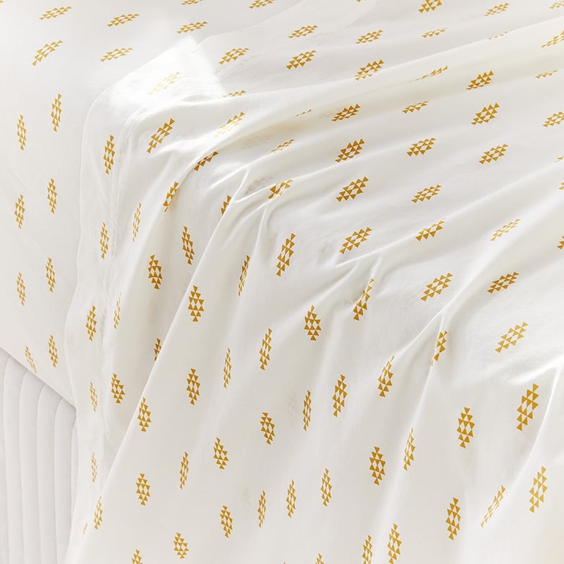 Stonewashed Printed Cotton Flax Triangle Sheet Separates